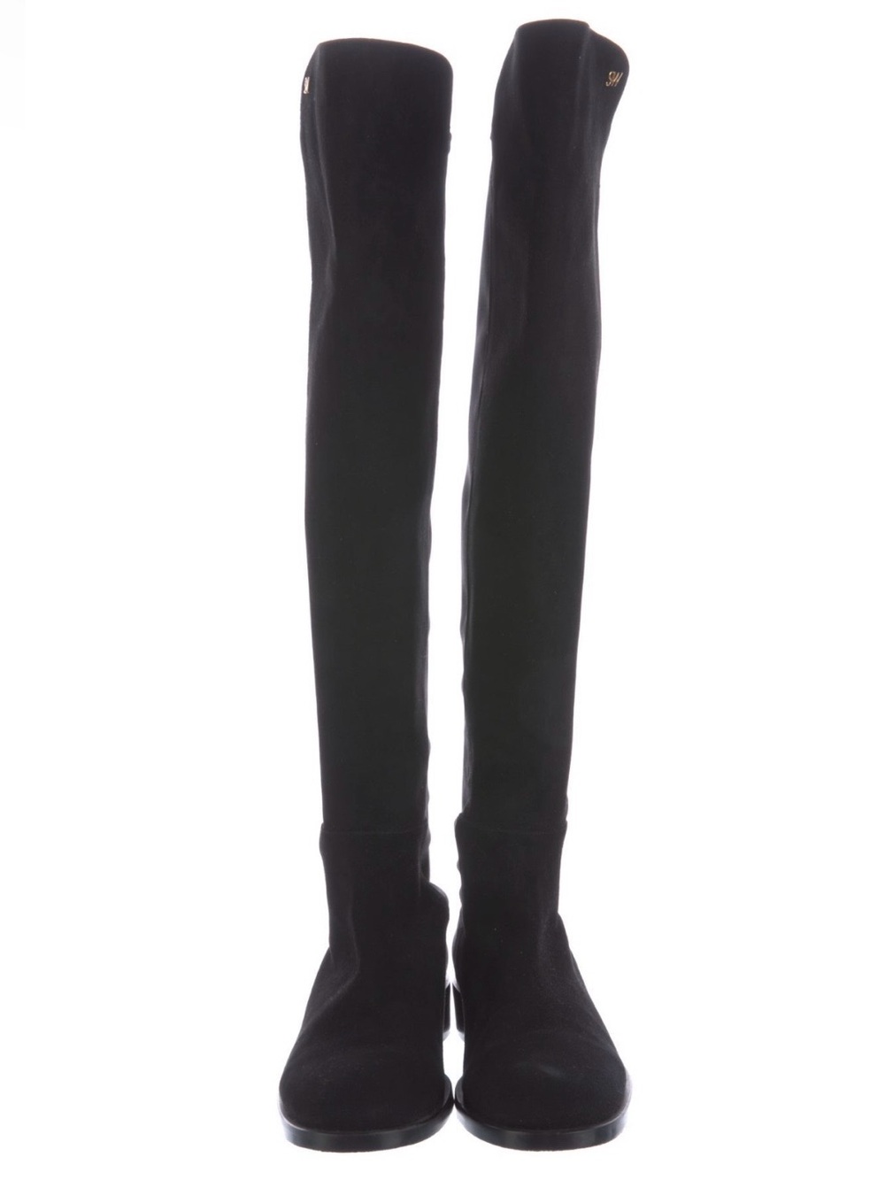Stuart Weitzman Black Over-the-Knee Stretch Boots